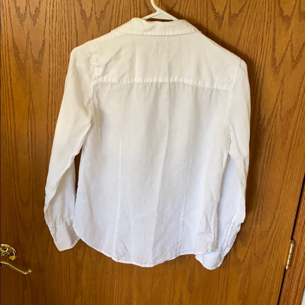 Button Down White Linen - image 3
